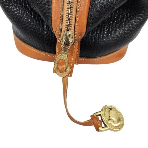 VTG DOONEY & BOURKE PEBBLE LEATHER BAG DOPP KIT COLLAPSABLE MAKEUP TRAVEL ZIPPER - Picture 3 of 12